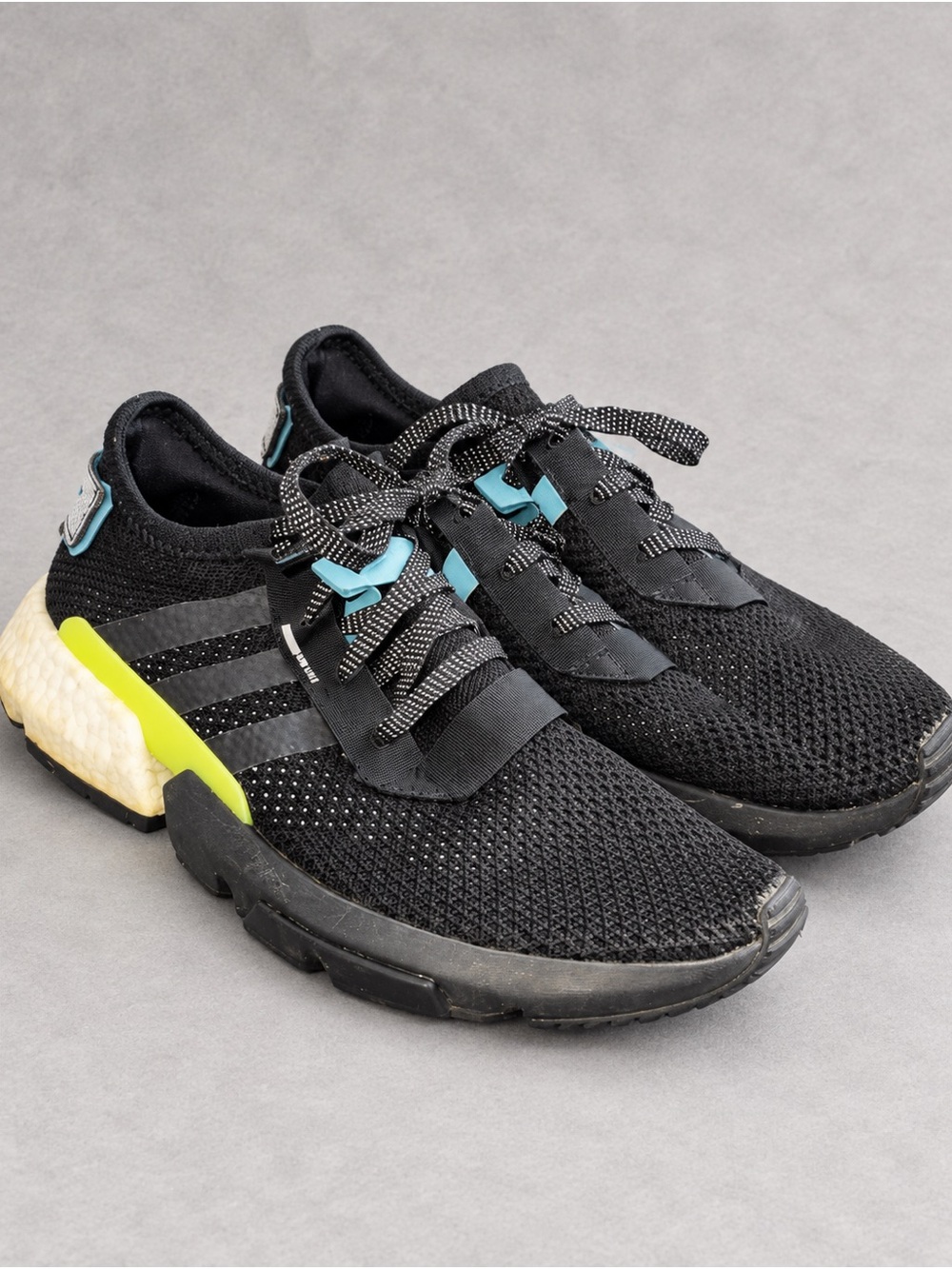 adidas POD-S3.1 Black Yellow Boost Sneakers Mens Size 10.5 AQ1059